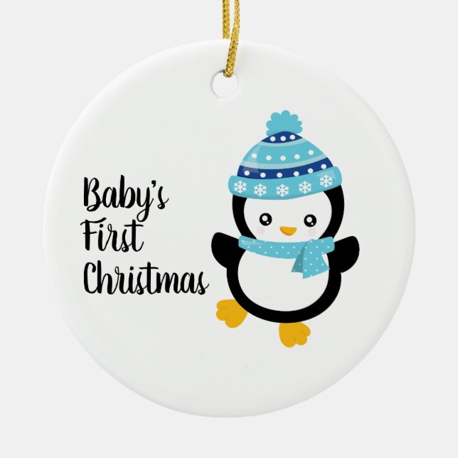 Baby First jul Penguin Julgransprydnad Keramik (Framsidan)