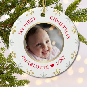 Baby First jul Photo Festive Julgransprydnad Keramik