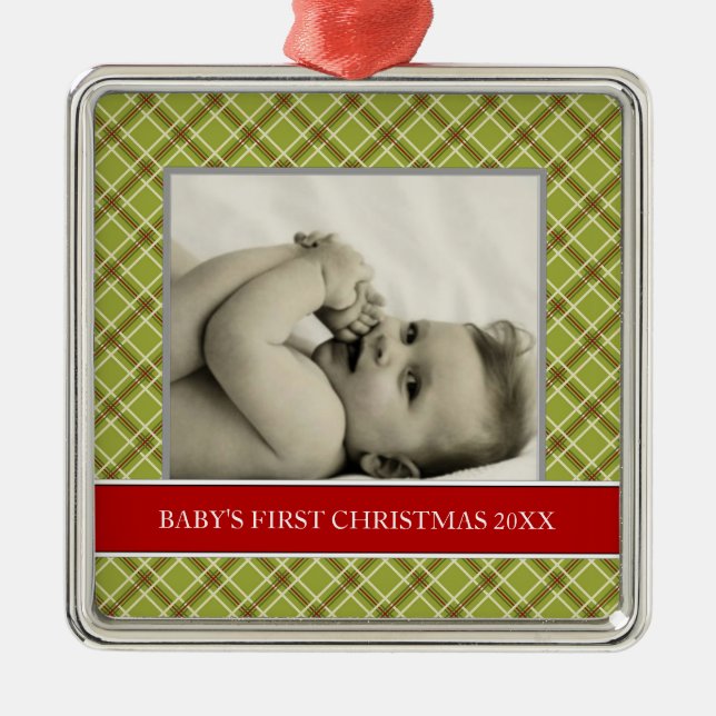 Baby First jul Photo Helgdag Ornaments Julgransprydnad Metall (Framsidan)