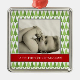Baby First jul Photo Helgdag Ornaments Julgransprydnad Metall