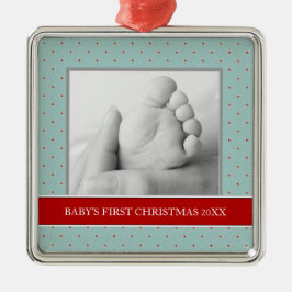 Baby First jul Photo Helgdag Ornaments Julgransprydnad Metall