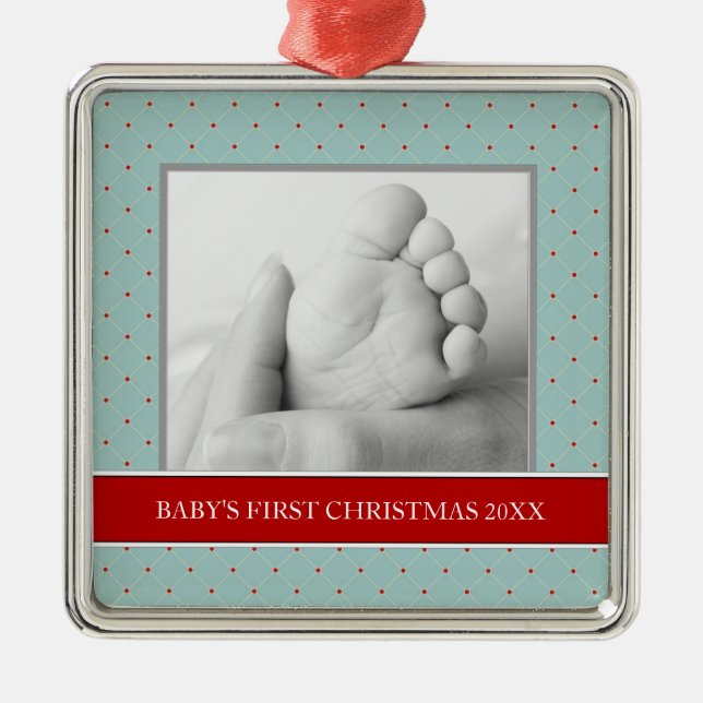Baby First jul Photo Helgdag Ornaments Julgransprydnad Metall (Framsidan)