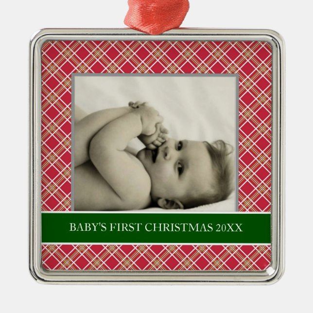 Baby First jul Photo Helgdag Ornaments Julgransprydnad Metall (Framsidan)