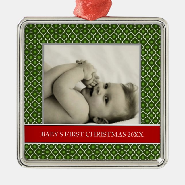 Baby First jul Photo Helgdag Ornaments Julgransprydnad Metall (Framsidan)