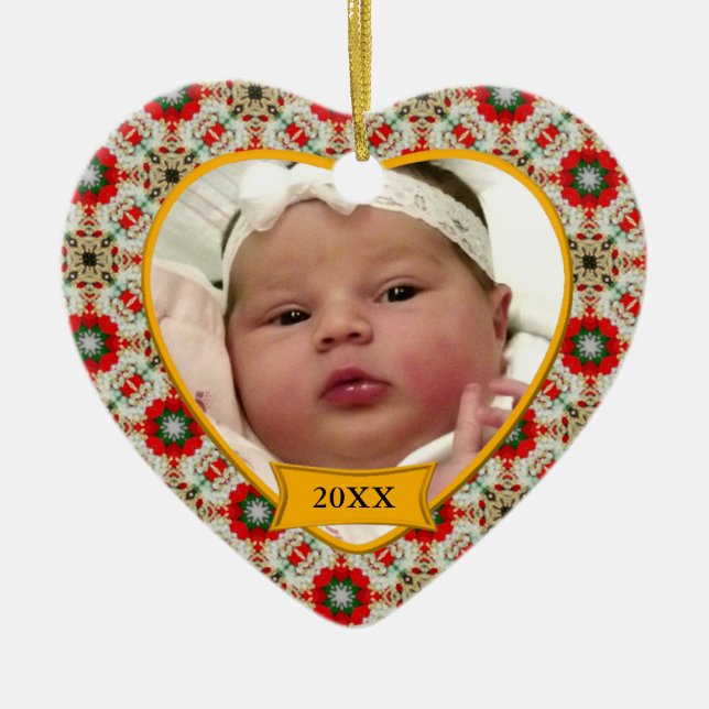 Baby First jul Photo Keepsak Ornament (Framsidan)