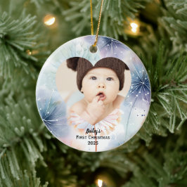 Baby First jul Photo Namn Pastel Julgransprydnad Keramik