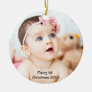 Baby First jul Photo Ornament