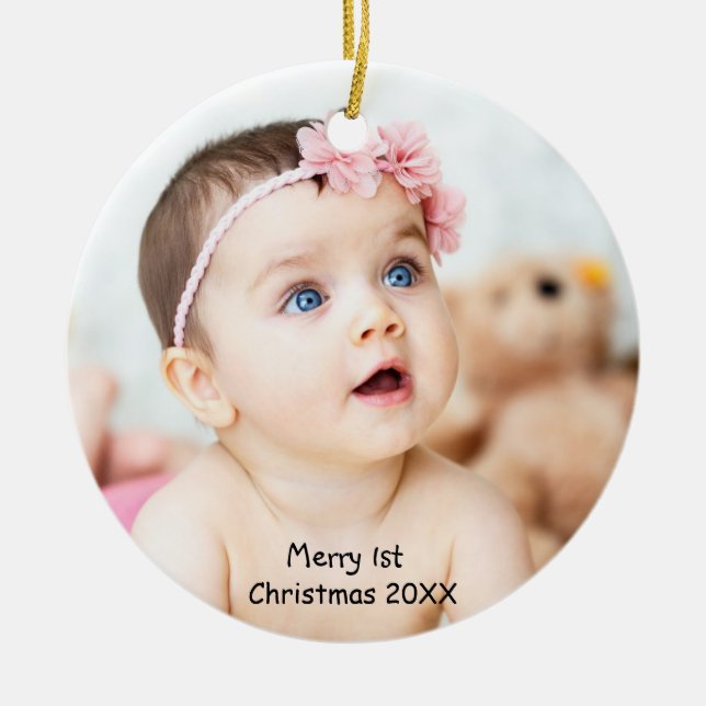 Baby First jul Photo Ornament (Framsidan)