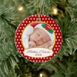 Baby First jul Photo Ornament