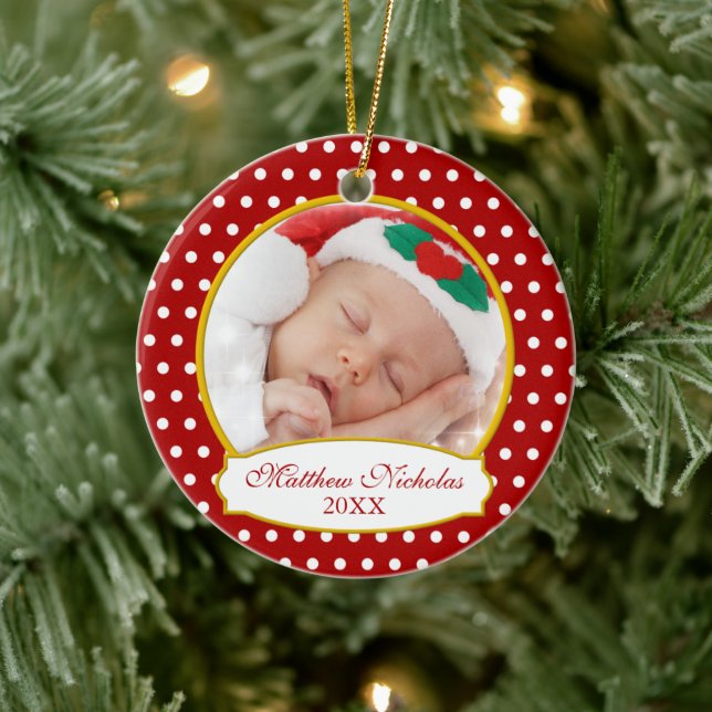 Baby First jul Photo Ornament (Träd)