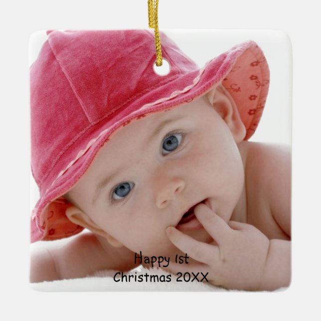 Baby First jul Photo Ornament (Framsida)