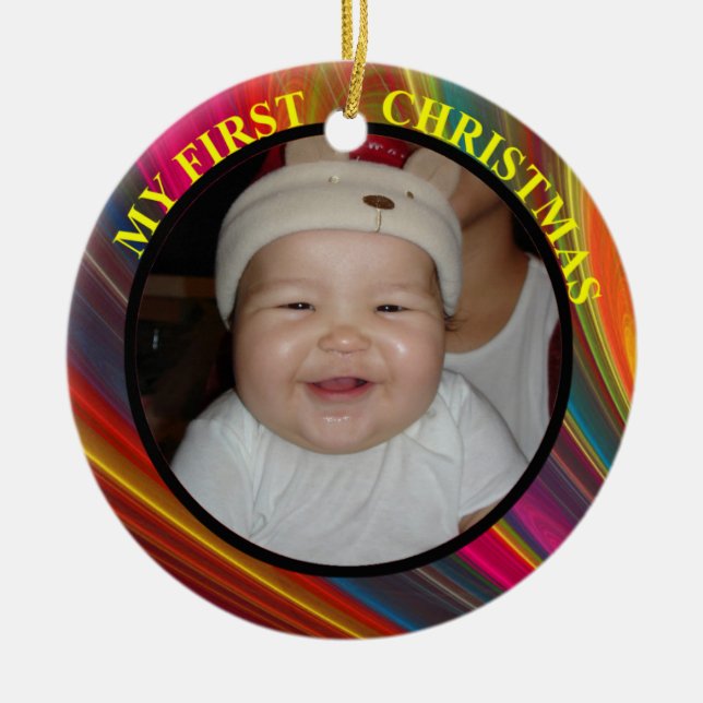 Baby First jul Photo Ornament (Framsidan)