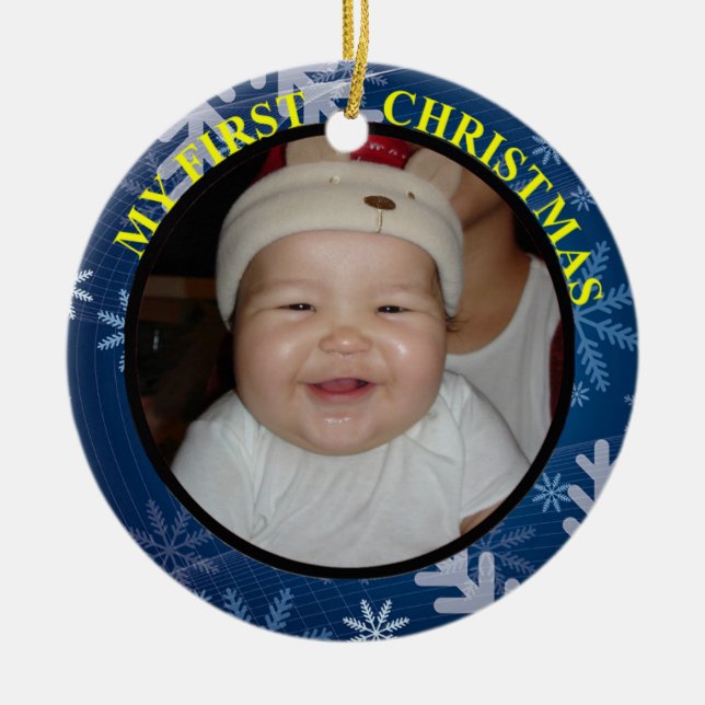 Baby First jul Photo Ornament (Framsidan)