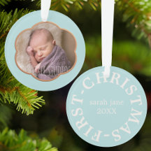 Baby First jul Photo Ornament