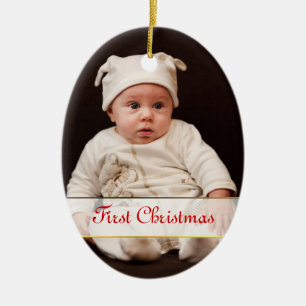 Baby First jul Photo Ornament