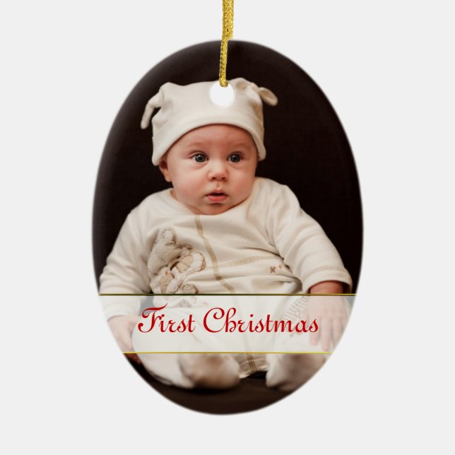 Baby First jul Photo Ornament (Framsidan)