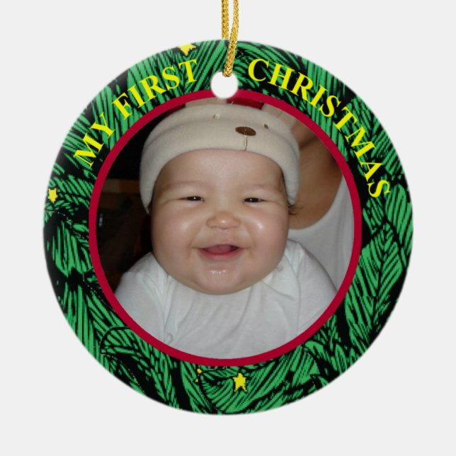 Baby First jul Photo Ornament (Framsidan)