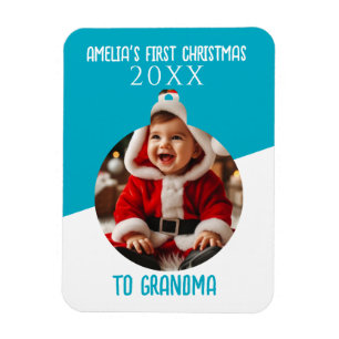 Baby First jul Photo Ornament Keepsak Magnet