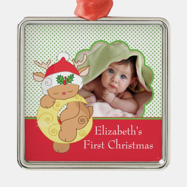 Baby First jul Photo Ornament Reindeer (Framsidan)