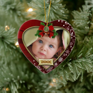 Baby First jul Photo Ram Ornament