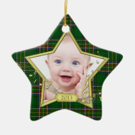 Baby First jul Photo Star Irish Tartan Julgransprydnad Keramik
