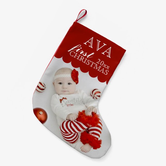 Baby First jul PHOTO STOCKING Liten Julstrumpa (Framsidan (Hängande))