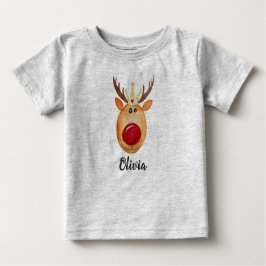 Baby First jul Princess Rudolph med Namn Tee