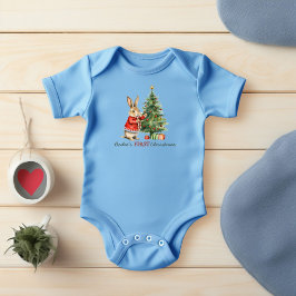 Baby First jul Rabbit Träd Dekorations T Shirt