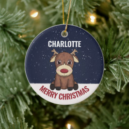 Baby First jul Reindeer & Photo Julgransprydnad Keramik