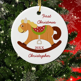 Baby First jul Rocking Horse Ornament