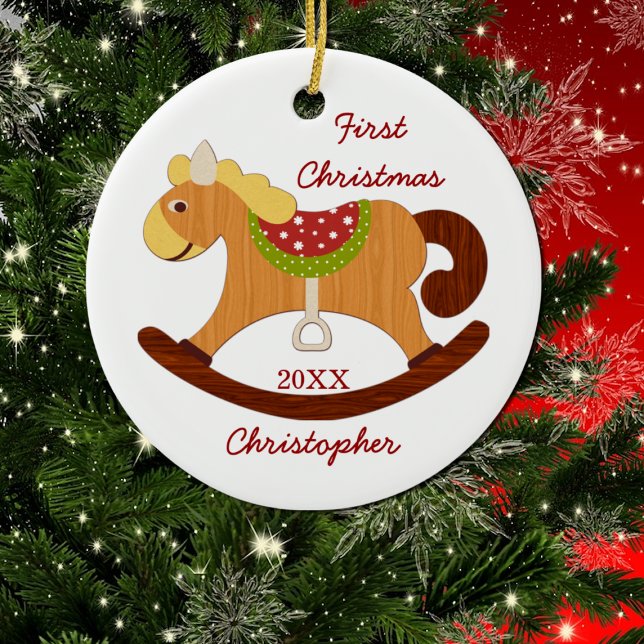 Baby First jul Rocking Horse Ornament (Skapare uppladdad)