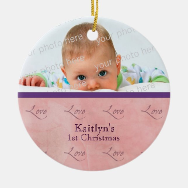 Baby First jul Rosa Ornament (Framsidan)