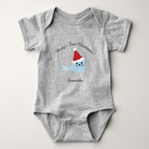 Baby First jul Santa Seal T Shirt