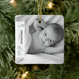 Baby First jul Simple Modern Photo Ceramic Julgransprydnad Keramik