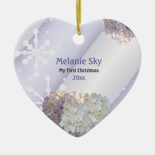 Baby First jul Snöflingor Blommigt Ornament (Framsidan)