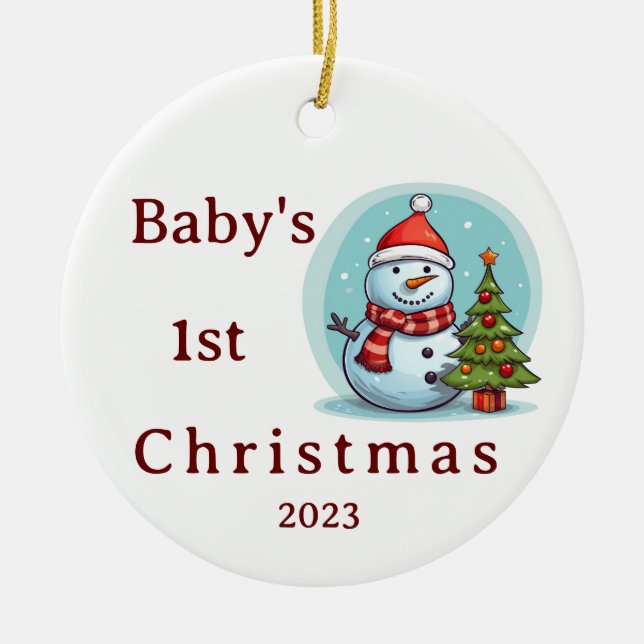 Baby First jul Snögubbe Ornament (Framsidan)