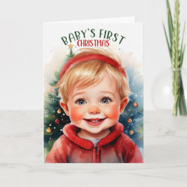 Baby First jul Sweet Blond Boy Helgkort