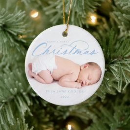 Baby First jul Träd Ornament Blue