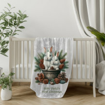 Baby First jul Two Bunnies in A Bowl