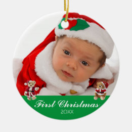 Baby First jul Two Sided Personlig Julgransprydnad Keramik