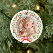 Baby First jul Watercolor Greenery Berries