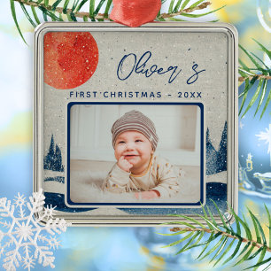 Baby First jul Winter Forest Photo Julgransprydnad Metall