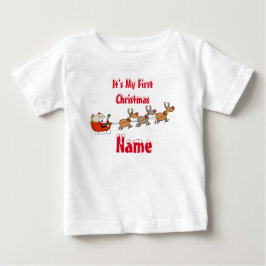 Baby First Julafton Keepsaké Gift add namn tee