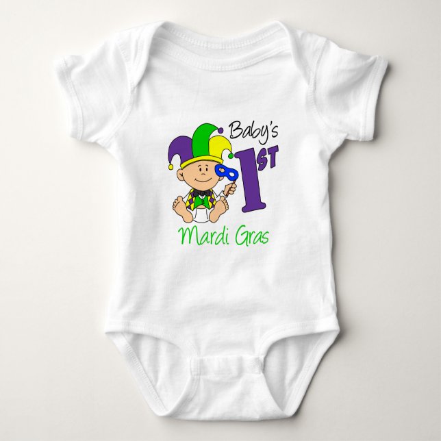 Baby First Mardi Gras Tröja (Framsida)