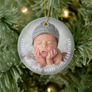 Baby First Oh So Merry Little jul 2 Photo Julgransprydnad Keramik