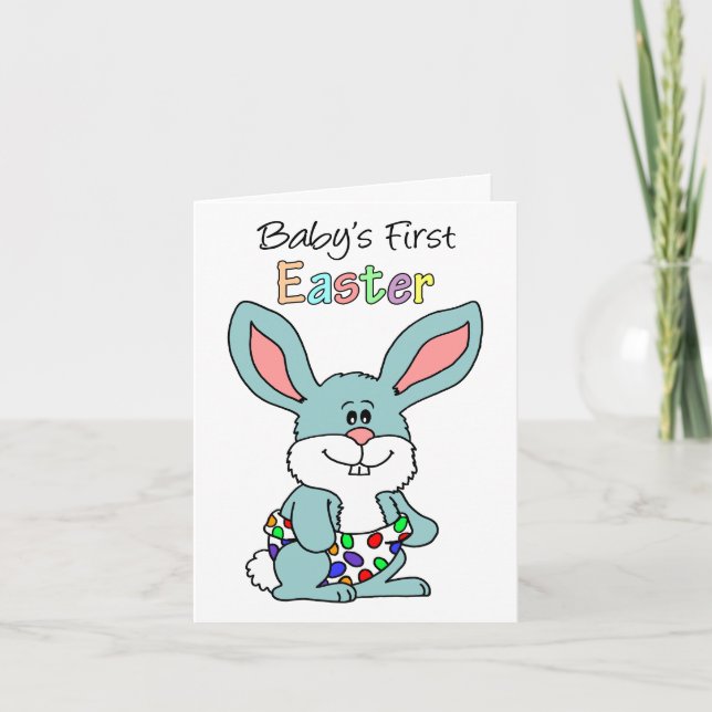 Baby First Påsk Cute Bunny Card Helgkort (Framsida)
