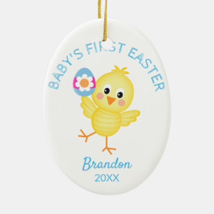Baby First Påsk Cute Chick Personlig Påsk Julgransprydnad Keramik