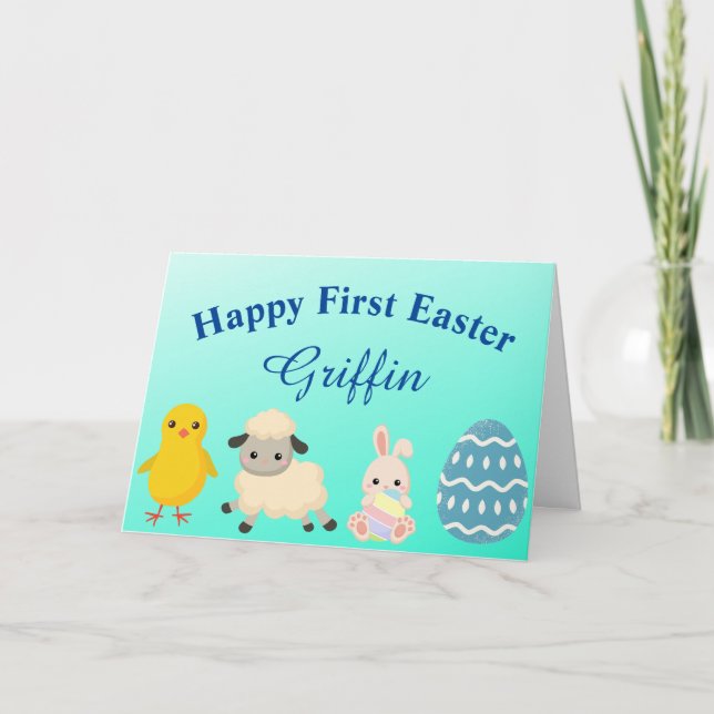 BABY FIRST PÅSK Foled Greeting Card Kort (Framsida)