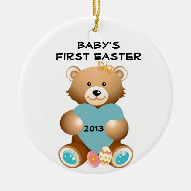 Baby First Påsk Nalle Ornament (Framsidan)