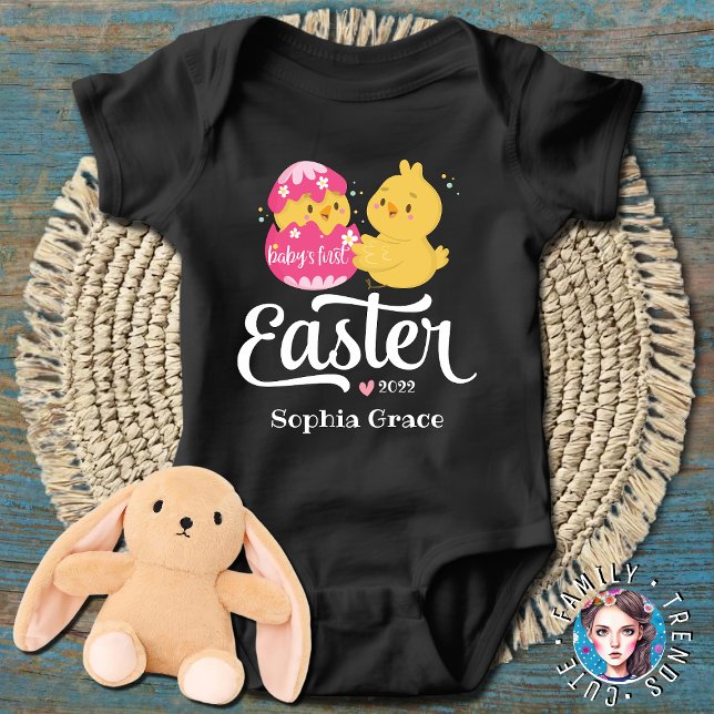 Baby First Påsk Personlig Baby Bodydräkt T Shirt (Skapare uppladdad)